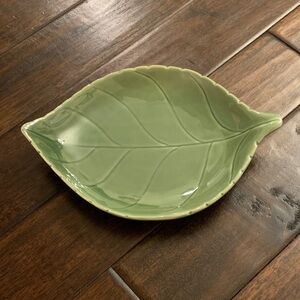 Tag Green Leaf Ceramic Dish